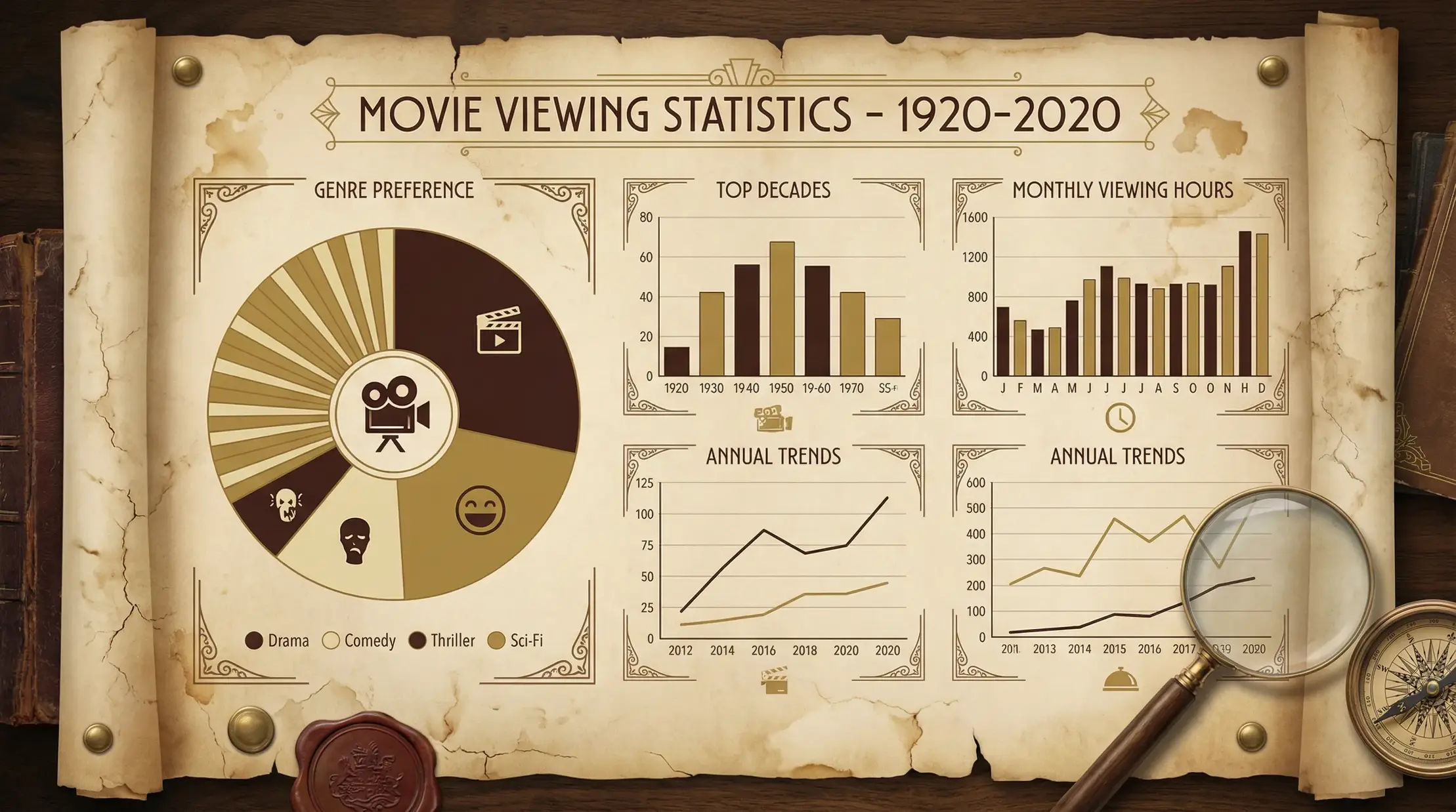 B级文件完整版 观影数据统计信息图表
